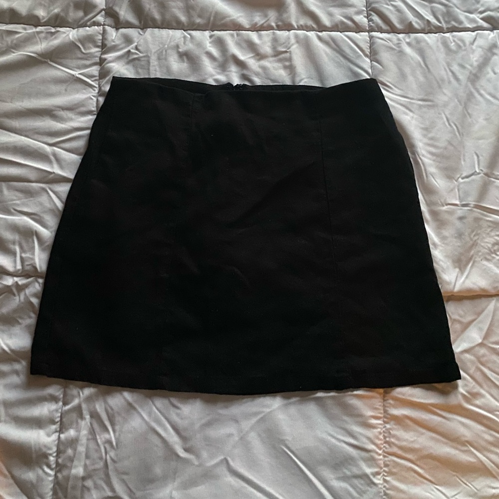 Black mini skirt